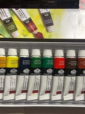 Set of 3 packs of paints; some have been used.